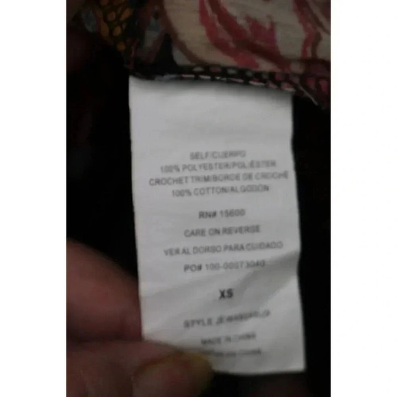 Jolt Open Front Cardigan-Sheer-Size XS-Crochet Trim - Picture 5 of 10